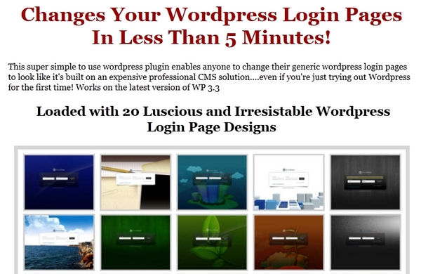 Product picture WPLogin Pro Plugin  Cheap! for WORDPRESS